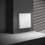 VLS020702 Выключатель встраиваемый VOLTUM S70 для жалюзи 10А, (белый матовый). (ТМ Maytoni)