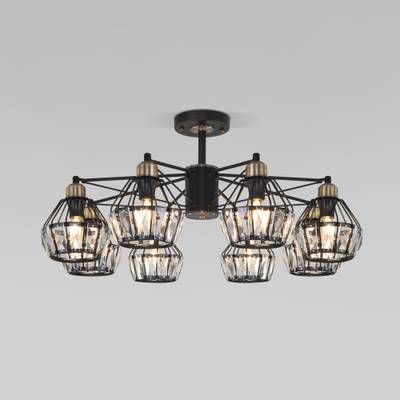 Люстра потолочная лофт 70075/8 черный