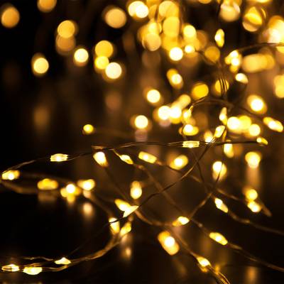 Гирлянда нить "роса" теплый белый 10М IP20 400-009