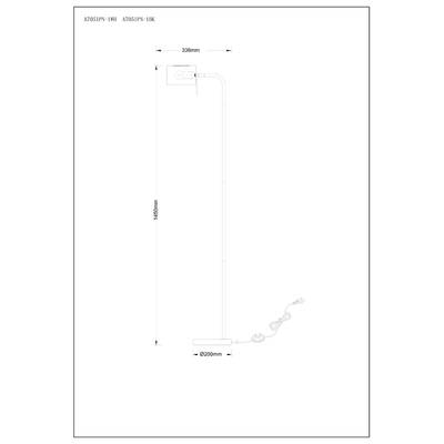 Торшер Arte Lamp SEBASTIAN A7051PN-1BK, 1хE14