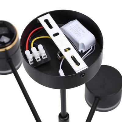 8234/8C COMFI LN25 черный, металл/акрил Люстра потолочная LED GX53 8*10W + LED-проектор 4*5W 2700К 220V VIRSAVA