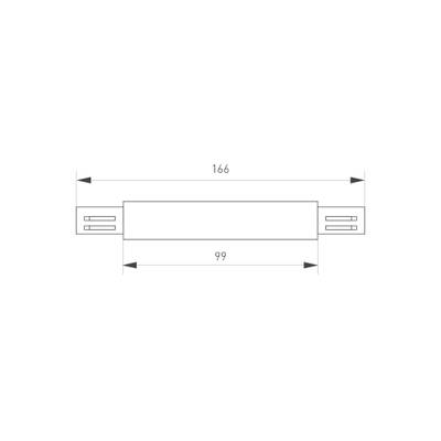 Коннектор прямой LGD-4TR-CON-LONG-WH (C) (Arlight, IP20 Пластик, 3 года)