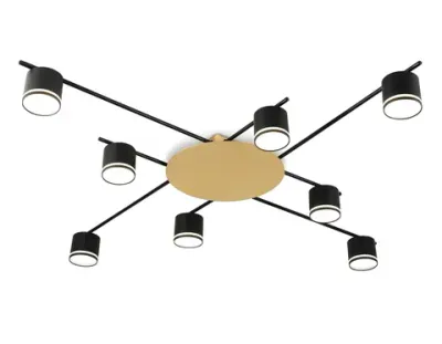 Светильник потолочный FL51760/8 BK/GD черный/золото GX53/8 max 12W 870*870*95