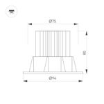 Светильник MS-ATOLL-BUILT-TURN-R94-10W Warm3000 (BK, 60 deg, 230V) (Arlight, IP54 Металл, 5 лет)