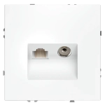 VLS060702 Розетка телевизионная встраиваемая VOLTUM S70 TV+RJ45 кат. 6, (белый матовый). (ТМ Maytoni)