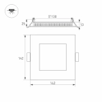 Светильник DL-142x142M-13W White (Arlight, IP40 Металл, 3 года)