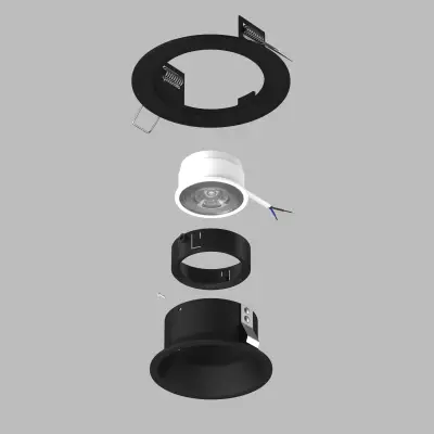 D61707BMOD Светильник DOMINO ROUND под LED модуль/лампу МR16 (214617+214607+214007)