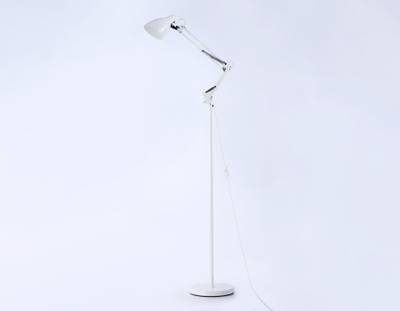 Светильник напольный с выключателем на проводе TR97641 WH белый E27 max 40W  D120*1750