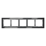 VLS110507 Рамка стеклянная VOLTUM S70 на 5 постов, (графит, стекло) (ТМ Maytoni)