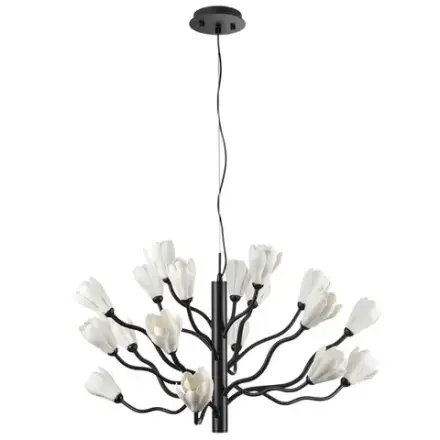 5090/18 MODERN ODL25 553 черный матовый/белый/фарфор Люстра G4 LED 18*5W GARDI
