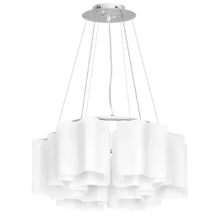 802160 Подвес NUBI 6х40W E27 ХРОМ/БЕЛЫЙ Lightstar