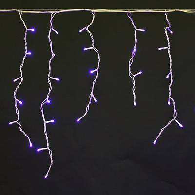 A-056R BL светодиодная гирлянда "бахрома" 5x0.6м 180LED белый провод влагозащищен.