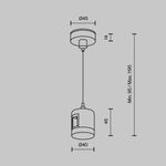 Подвес тросовый Hang с прямым коннектором питания Flarity латунь, TRA157SW-IPC1-BS. TM Maytoni