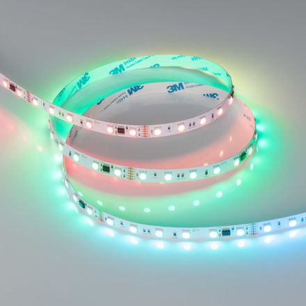 Светодиодная лента DMX-B60-10mm 24V RGB-PX6 (14 W/m, IP20, 5060, 5m) (Arlight, бегущий огонь)
