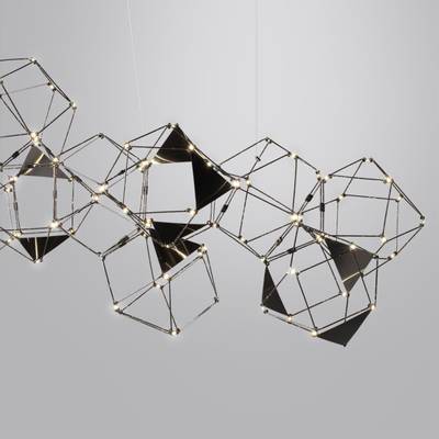5087/64L L-VISION ODL25 505 черный хром/металл Люстра LED 64W 4000K 3800Лм TRELLIS