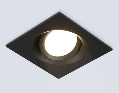 Светильник встраиваемый TN1144 BK черный IP44 GU5.3 95*95*38