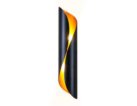 Настенный светильник FW241 BK/GD черный/золото G9/2 max 40W 400*80*100  (лампы LED G9 7W 4200K в комплекте)