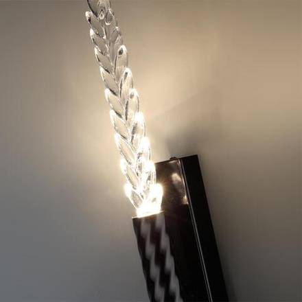 5459/4WL L-VISION ODL_EX26 041 черный глянцевый/прозрачн./металл/стекло Настенный светильник LED 4W 3000K 145Лм KOLOS