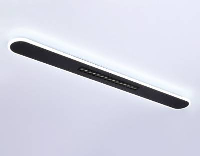 Потолочный светодиодный светильник FL51448 BK черный 70W 3000K-6400K+4200K 1200*125*40 (Без ПДУ)
