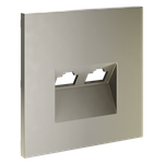 VLS001404 Накладка для розетки компьютерной двойной RJ45+RJ45 кат.6, S70 (шелк). (ТМ Maytoni)