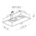 ST261.418.02 Св-к встр. Черный GU10 2*50W IP20 L91,5xW17,2xH5,2 220V Без ламп
