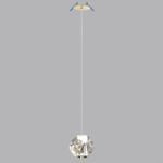 5085/5L L-VISION ODL25 555 золото/прозрачный/металл/акрил Подвес LED 5W 4000K 240Лм JEMSTONE