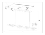 Светильник светодиодный подвесной TN71337 BK черный LED 10W 4200K 945*60*1060