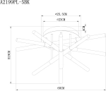 Потолочная люстра Arte Lamp FERNANDO A2199PL-5BK, 1хLED