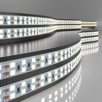 Лента светодиодная 240LED 18W IP20 двухрядная 6500К холодный белый 2835 24V 240Led 18W IP20