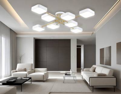 Светильник светодиодный подвесной FL516346/8 WH/GD белый/золото 144W 3000-6000K 1060*1060*150 (без ПДУ)