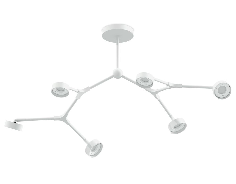 Корпус светильника подвесной поворотный для насадок Ø85мм C9055/6 SWH белый песок 1100*400*200mm GX53/6