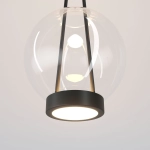 Подвесной светодиодный светильник со стеклянным плафоном 50267/1 LED черный, LED