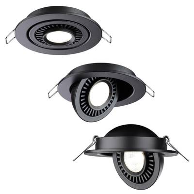358816 SPOT NT21 278 черный Светильник встраиваемый светодиодный IP20 LED 9W 770Лм 4000K 220V GESSO