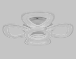 Светильник светодиодный потолочный с пультом FA8925/4+1 WH/CH белый/хром 163W 3000K-6400K 590*590*120 (ПДУ РАДИО 2.4G)