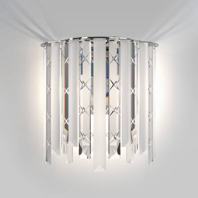 Настенный светильник с хрусталем 101011 хром