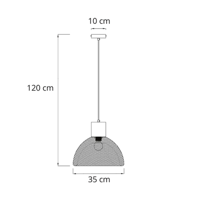 Подвесной светильник ARTE LAMP CASTELLO A7046SP-1BK, 1хE27