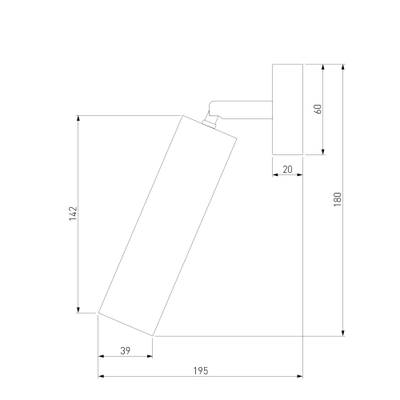 Светодиодный светильник 20128/1 LED белый/черный, LED