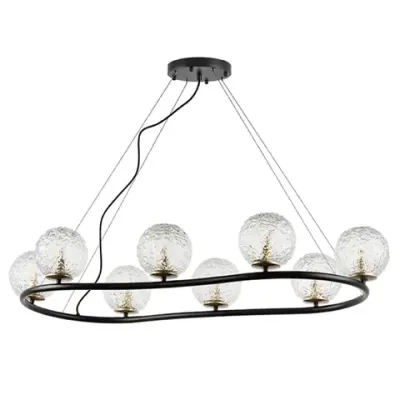 815287 Люстра BARI 8х10W(led) G9 ЧЕРНЫЙ МАТОВЫЙ/ЗОЛОТО Lightstar