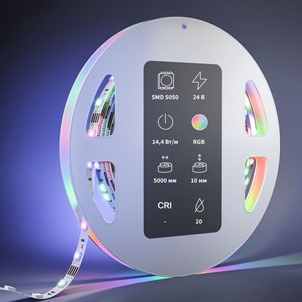 Светодиодная лента Ultra 24В 5050 14,4Вт/м RGB 5м IP 20 201139. TM Maytoni