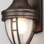 Уличный настенный светильник (бра) Риволи / Rivoli E27х1 60Вт IP44, O027WL-01B. TM Maytoni