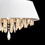 8374/6 CLASSI LN латунь/белый/прозрачный, металл/текстиль/хрусталь Люстра подвесная E27 6*60W 220V MITRIM