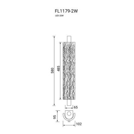 Бра Rudeza Chrome FL1179-2W, LED