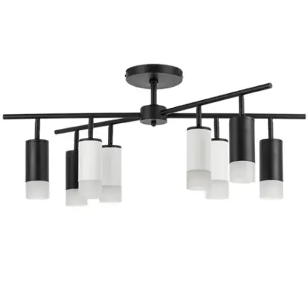 LR7283743641 Люстра RULLO 8х50W GU10 ЧЕРНЫЙ/БЕЛЫЙ (571728+214437-4+214436-4+202431-8)