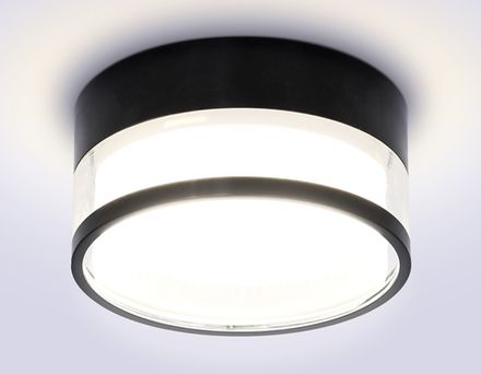 Светильник накладной TN5506 SBK/CL черный песок/прозрачный GX53 D85*43