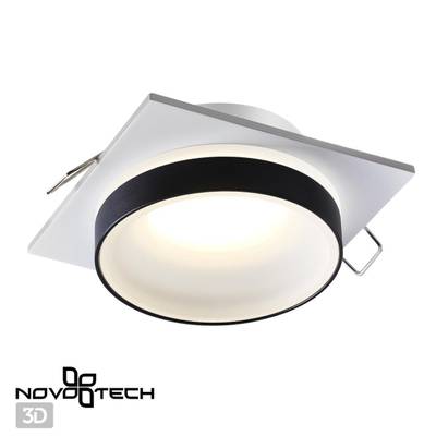 370788 SPOT NT21 334 белый/черный Светильник встраиваемый влагозащищенный IP44 GU10 9W 220V WATER