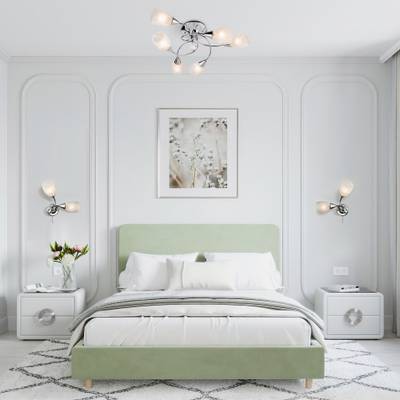 Светильник потолочный с белыми плафонами 2275/6 хром