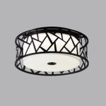 7700/40L AVRA LED SN 34 Светильник металл/ткань/стекло/белый/черный LED 40Вт 3000-6000K D500 IP20 пульт ДУ FABIANA