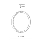 7627/CL PALE SN 175 Светильник пластик/белый/венге под дерево LED 30Вт 4000К D330 IP43 WOODI