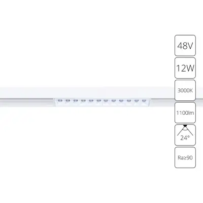 Магнитный трековый светильник Arte Lamp LINEA A4674PL-1WH, 1хLED