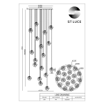 SL1175.103.18 Светильник подвесной ST-Luce хром/прозрачный E14 18*40W